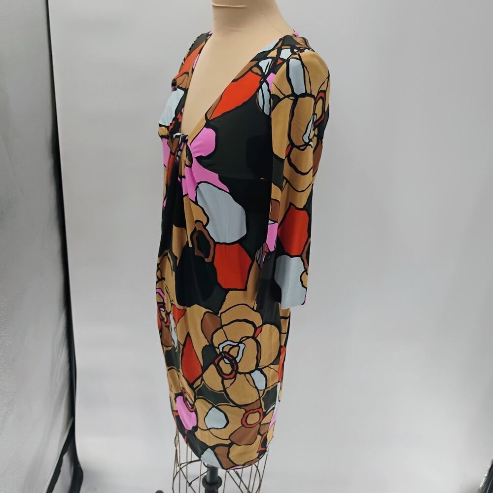 Diane von Furstenberg 100% Silk Jersey Multi Dress Sz 2 - Picture 7 of 16